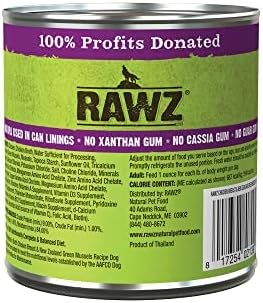 Rawz - in Broth Canned Adult Dog Food (Hunks of Chicken in Broth) with New Zealand Green Mussels - 12 Cans -10 OZ Cans (Chicken Breast&Mussels-Hunks) : Pet Supplies