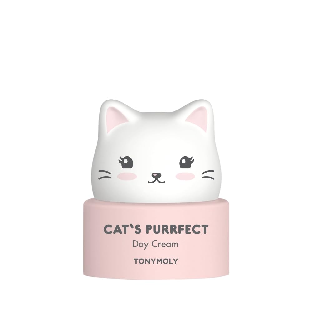 Tonymoly Cat'S Purrfect Day Cream, Valentines Gifts, Lightweight Face Cream, Softens And Hydrates With Milk Protein, 50 G