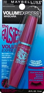 Maybelline Volum' Express Falsies Volumizing, Washable Mascara, Blackest Black, 1 Count