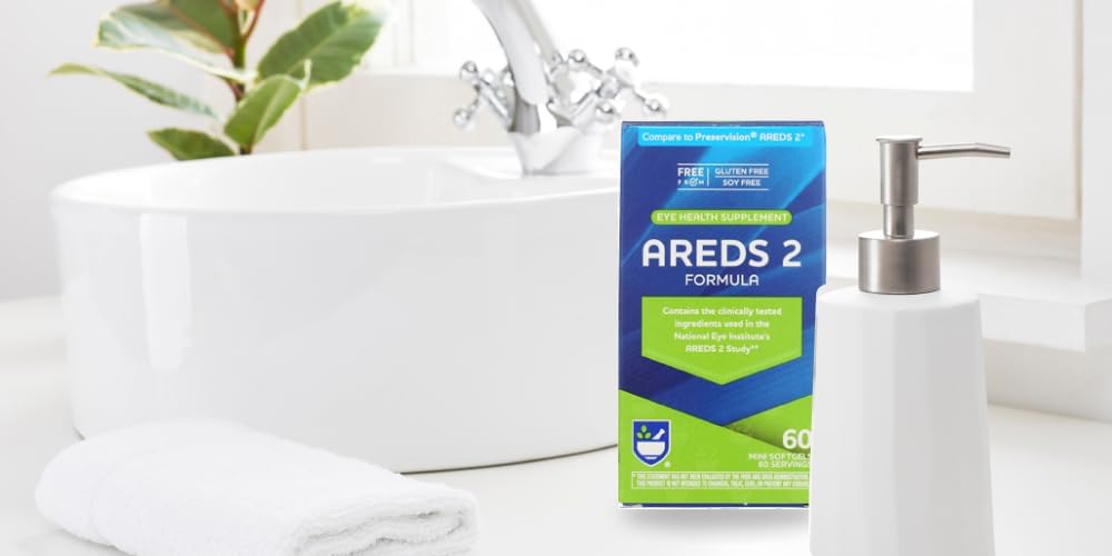 Rite Aid AREDS 2 Softgels - 60 Count, Macular Support for Eye and Vision Health, Contains Lutein, Vitamin C, Zeaxanthin, Zinc & Vitamin E, Gluten Free and Soy Free : Health & Household
