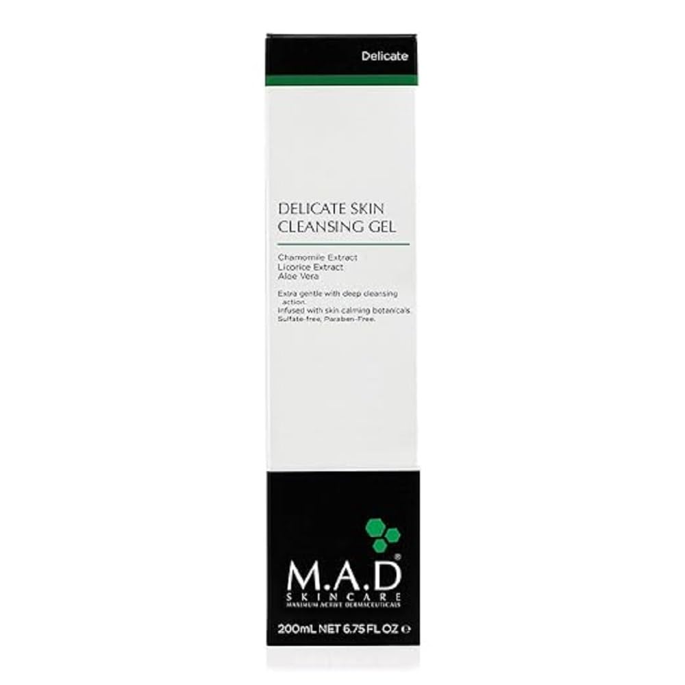 M.A.D Skincare Delicate Skin Cleansing Gel - Extra Gentle 6.75 Oz. : Beauty & Personal Care