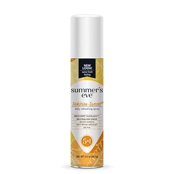 Summer'S Eve Daily Refreshing Spray, Tahitian Sunset Scent, 5 In 1, Neutralizes Odor, 2 Oz In Each (Pack Of 8)