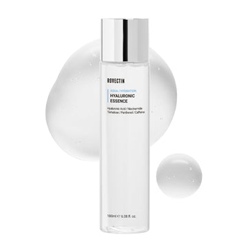 Rovectin Aqua Hyaluronic Essence (Activating Treatment Lotion) - 7 Layers Hyaluronic Acid Facial Toner With Niacinamide & Panthenol, Vegan Korean Skin Care (6.08 Fl.Oz)