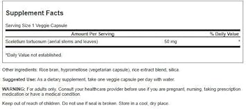 Swanson Full Spectrum Sceletium Tortuosum 50 Milligrams 60 Veg Capsules