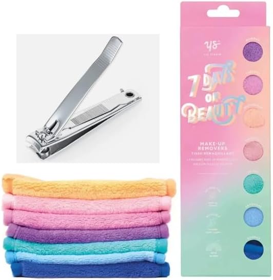 Yes Studio Reusable Make-Up Remover Cloths, Pack Of 7, And Sure Manicure Toe Nail Clipper