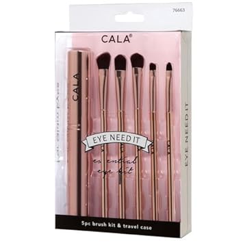 Cala Rose Gold Essential Eye Brush Set 5 Count, 5 Count : Beauty & Personal Care