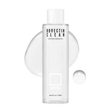 Rovectin Calming Lotus Water Toner - Ph4.7 Extra Soothing And Hydrating For Trouble Care | 40% Lotus Flower Extract For Purifying | Hyaluronic Acid, Alcohol-Free, Vegan, K-Beauty(6.76 Fl Oz)