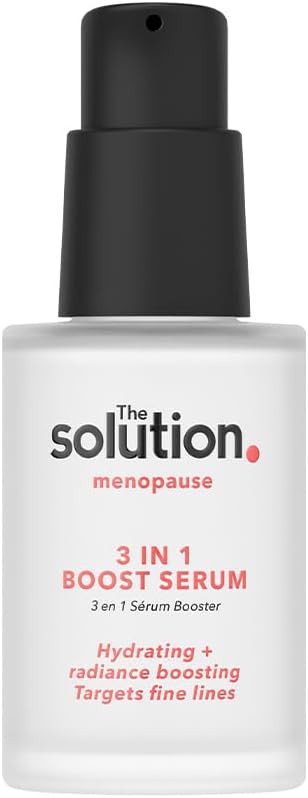 The Solution Menopause 3 In 1 Boost Serum (30Ml). Dermatologically Tested Anti Aging Skin Care, Super Hydrating Collagen Serum For Face, Vegan & Cruelty Free Anti Aging Serum For Face