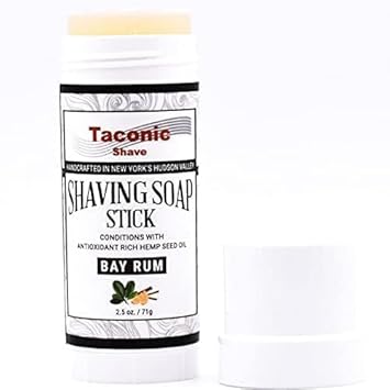 Taconic Shave Shaving Soap Stick With Antioxident Rich Seed Oils For A Smooth Shave (Bay Rum)