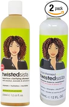 Equitack Twisted Sista Shampoo & Conditioner Sets | Deep Cleansing | Hydration And Moisture | Heat Protection | Detangling | Heat Protection | Enhances Curl Definition | 2 X 354Ml