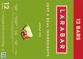 Larabar Apple Pie, Gluten Free Vegan Fruit & Nut Bars, 1.6 Oz Bars, 12 Ct