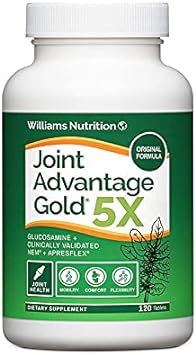 Dr. David Williams' Joint Advantage Gold 5X Joint Relief Supplement, 120 Tablets (30-Day Supply)