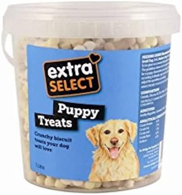 Extra Select Puppy Bones Dog Treat Biscuits in a 1ltr Bucket (approx 340 biscuits)?01SBT18