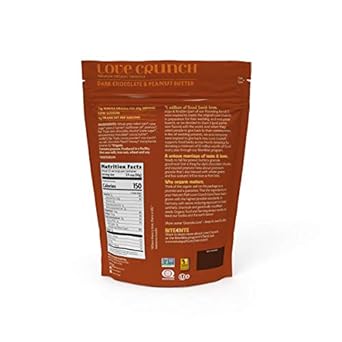 Love Crunch Organic Dark Chocolate And Peanut Butter Granola, 1.65 Lbs. (Pack Of 6), Non-GMO, Fair Trade, By Nature's Path