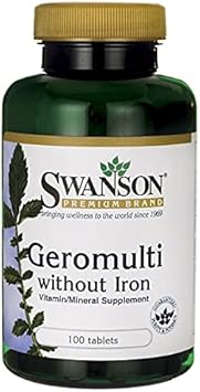 Swanson Geromulti Without Iron (Multivitamin For Seniors) 100 Tabs