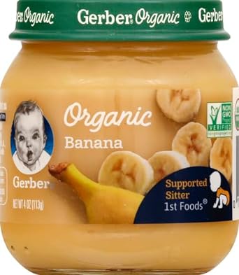 Gerber Organic Banana Baby Food, 4 Oz Jar