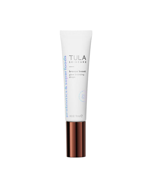 Tula Skin Care Bronze Boost Glow Bronzing Drops - Provides Natural Glow, Evens Skin Tone, Plumps And Hydrates Skin, Contains Niacinamide, Hyaluronic Acid And Green Tea, 1 Fl Oz