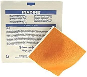 Inadine 9.5Cm X 9.5Cm X5 Non Adherent Wound Dressings, Pov-Iodine, Antimicrobial