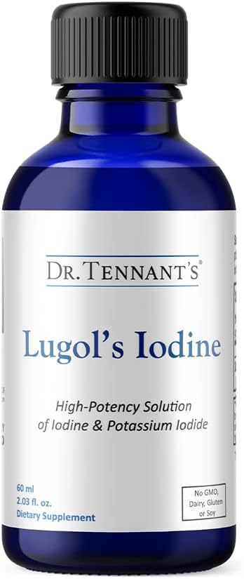 Dr. Tennant'S Liquid Iodine | Lugol'S Iodine & Potassium Iodide | Support For Deficiency, Hypothyroidism, Breast Health | 2 Fl Oz