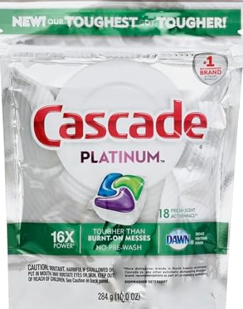 Cascade Platinum ActionPacs Dishwasher Detergent Fresh Scent, 18 ct