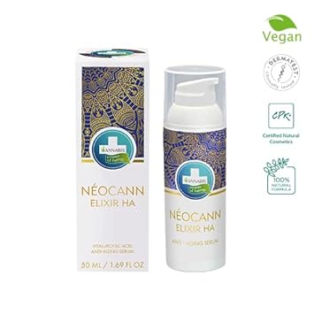 Neocann Elixir Ha All-Natural Vegan Anti-Aging Face Serum With Organic Hemp, Non-Animal Hyaluronic Acid, Liftonin®-Xpert, And Defensil®-Soft