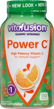 Vitafusion Power C Vitamin C Gummies for Immune Support, Orange Flavored, 282 mg Vitamin C, America?s Number 1 Gummy Vitamin Brand, 50 Day Supply, 150 Count