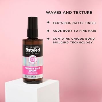 Jerome Russell Bstyled Split End Balm - Nourishing & Strengthening Conditioner Balm To Reduce Split Ends, Heat Protection Spray For Hair With Pomegranate & Turmeric, Vegan Hair Care, 50Ml
