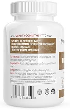 Lions Mane Mushroom Cognition Capsules (120 Capsules) Lions Mane Mushroom Powder Extract Capsules | Brain Supplement, Brain Vitamins, Focus Supplement