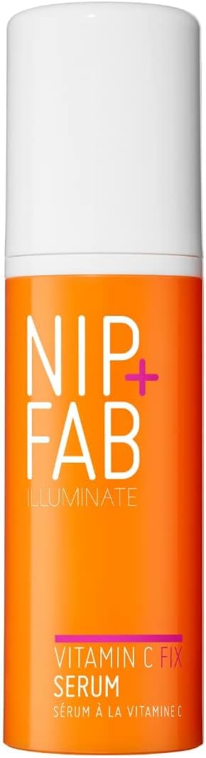 Nip + Fab Vitamin C Fix Serum For Face With Carrot Oil And Acai Berry Extract, Antioxidant For Skin Brightening And Toning, 50 Ml