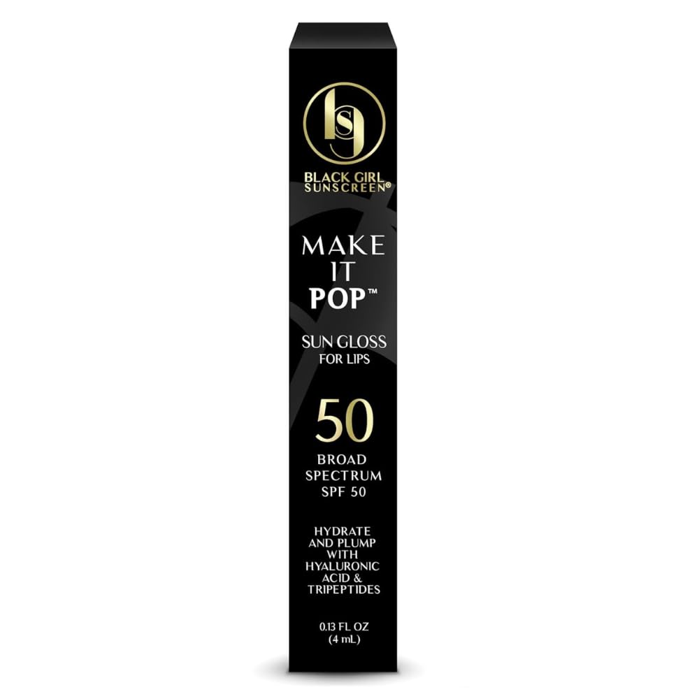 Black Girl Sunscreen - Make It Pop Sungloss - Revolutionary Sun Protection and Gloss in One - SPF 50 : Beauty & Personal Care
