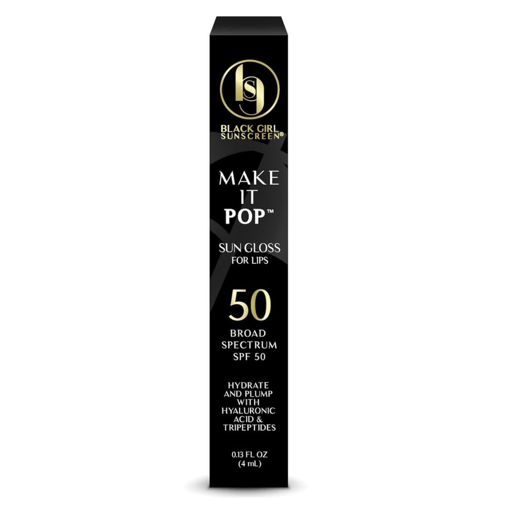 BLACK GIRL SUNSCREEN - Make It Pop Sungloss - Revolutionary Sun Protection and Gloss in One - SPF 50 : Beauty & Personal Care