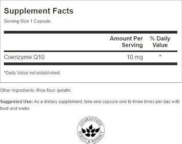 Swanson Coq10 10 Milligrams 100 Capsules