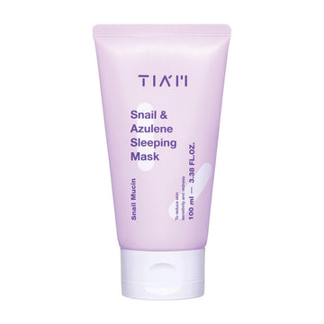 Tiam Snail & Azulene Sleeping Mask, 92% Snail Mucin Cream, For Dry, Sensitive Skin, Repair Damaged Skin, Not Tested On Animals (100Ml / 3.38Fl Oz)