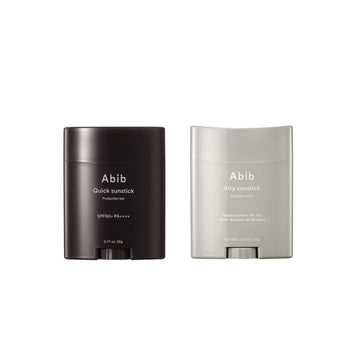 Abib Sunstick Duo Set: Quick Sunstick Protection Bar & Airy Sunstick Smoothing Bar Spf50+ Pa++++