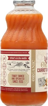 Lakewood Organic Carrot Ginger Turmeric Juice, 32 FZ : Grocery & Gourmet Food