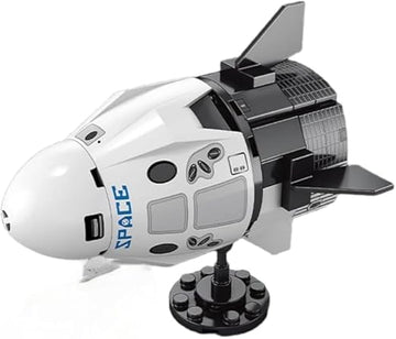 INFINIBYTE Space Shuttle Building Block Set – STEM Construction Toy for Kids Age 4+ | Aerospace Rocket Ship Kit Compatible with Major Brick Brands