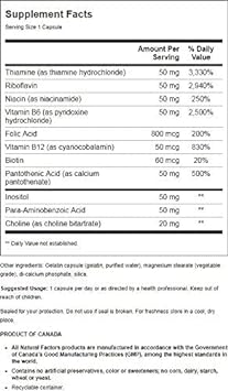 Natural Factors - Hi Potency B Complex, Support For Energy & Normal Nerve Function, 90 Capsules