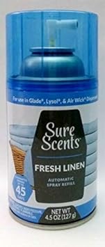 Sure Scents Fresh Linen Automatic Spray Refil 4.5 OZ (127 g) : Health & Household