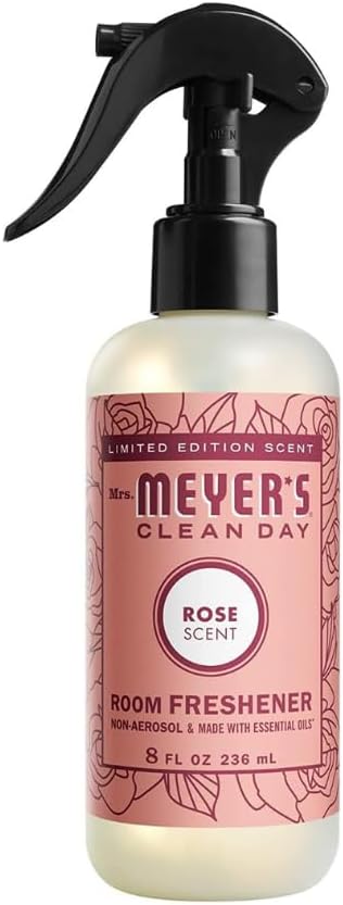 Variety, 1 Mrs. Meyer's Room Freshener, 8 OZ, 1 Mrs. Meyer's Liquid Dish Soap, 16 OZ, 1 Liquid Hand Soap,12.5 OZ, 1 Multi-Surface Cleaner 16 OZ, 1 CT (Rose) : Health & Household