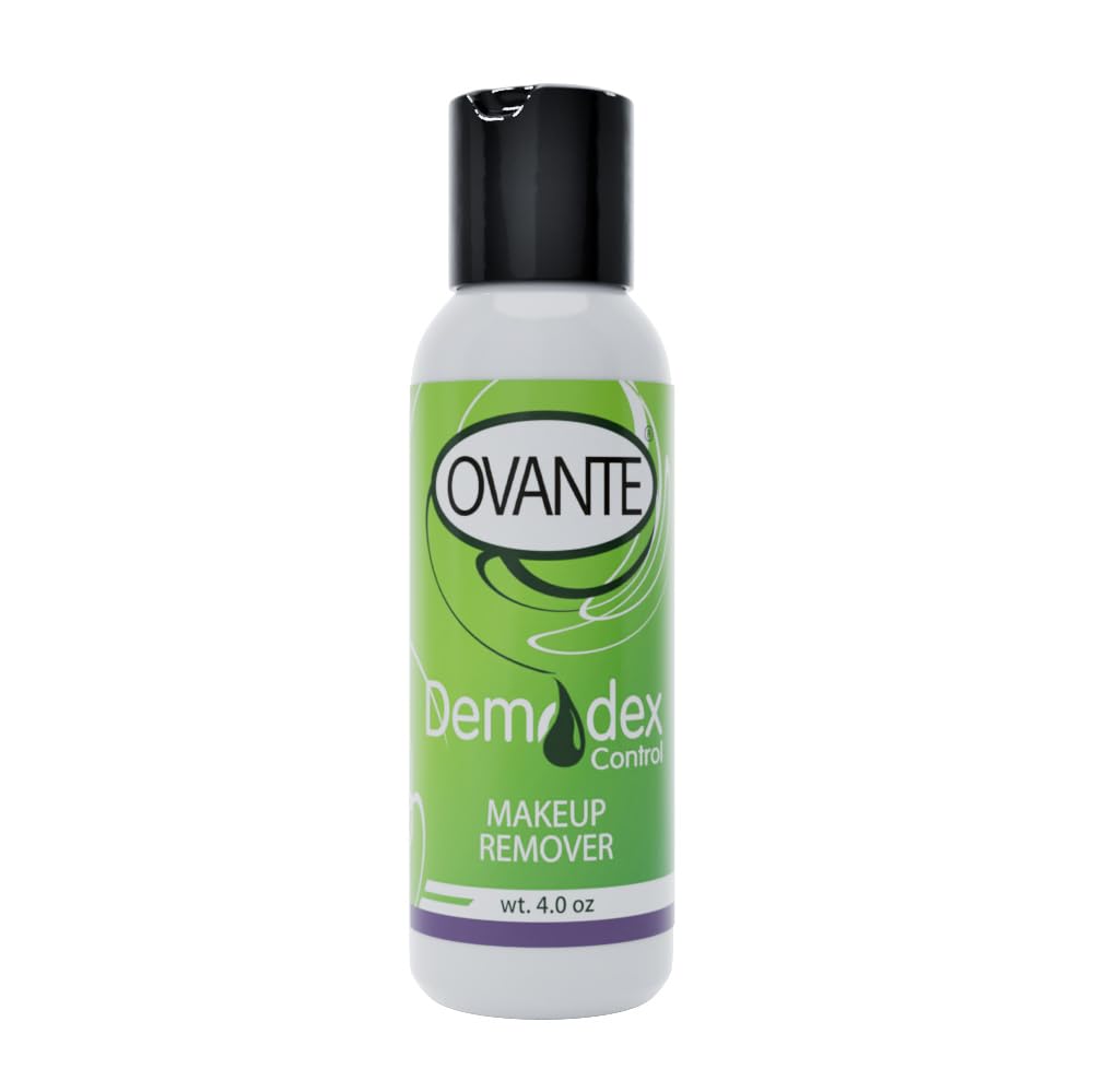 Ovante Demodex Mite Eliminating Face Wash & Make Up Remover With Tea Tree Oil For Human With Demodex Mite, Rosacea, Blepharitis, Itchy Eyelids & Lashes - 4.0 Oz : Beauty & Personal Care