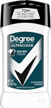 Degree Men Ultraclear Antiperspirant Deodorant Black+White 72-Hour Sweat And Odor Protection Antiperspirant For Men With Motionsense Technology 2.7 Oz