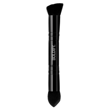 Boldify Four Ended Hairline Powder Brush - Precision Hair Makeup Brush Set With Sponge Tip For Seamless Blending - Ideal As A Hair Concealer/Contour, Root Touch Up