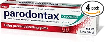 Parodontax Clean Mint Daily Toothpaste, 3.4 oz. Per Tube (4 Pack) : Health & Household
