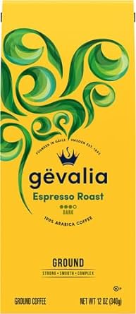 Gevalia Espresso Dark Roast Ground Coffee (12 oz Bag)