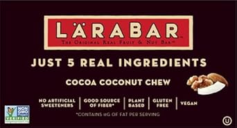 Larabar Cocoa Coconut Chew, Gluten Free Vegan Fruit & Nut Bars, 16 Ct