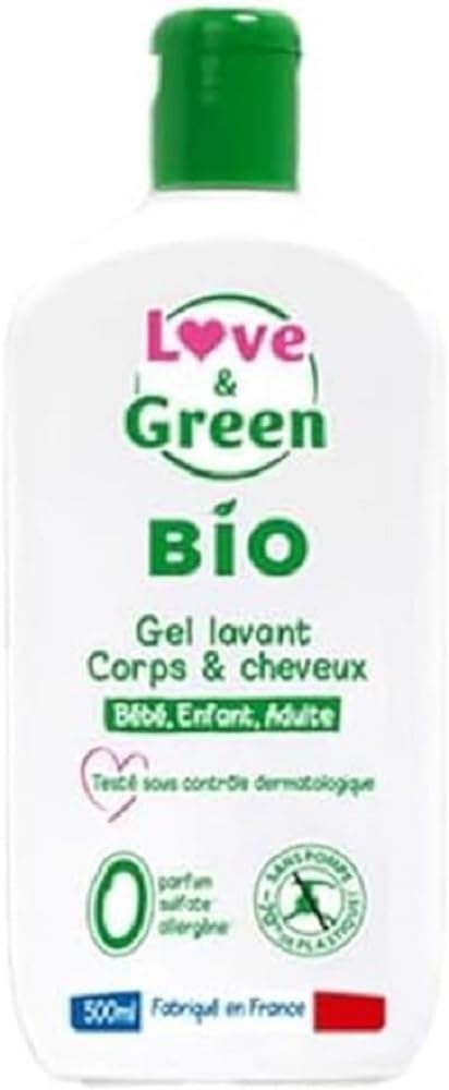 Love & Green Organic Body & Hair Cleansing Gel 500Ml