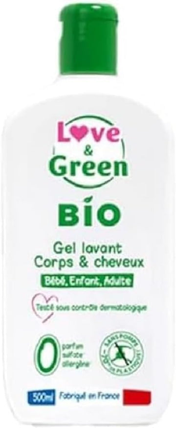 Love & Green Organic Body & Hair Cleansing Gel 500Ml