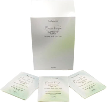 Ann Summers Buzz Fresh Toy Cleansing Wipes 30 Packs, Unscented Toy And Body Cleaner With Natural Ingredients, Biodegradable & Flushable