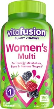 Vitafusion Womens Multivitamin Gummies, Berry Flavored Daily Vitamins for Women With Vitamins A, C, D, E, B-6 and B-12, America?s Number 1 Gummy Vitamin Brand, 75 Days Supply, 150 Count