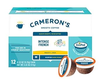 Cameron's Coffee Single Serve Pods, Intense French, 12 Count (Pack of 6)